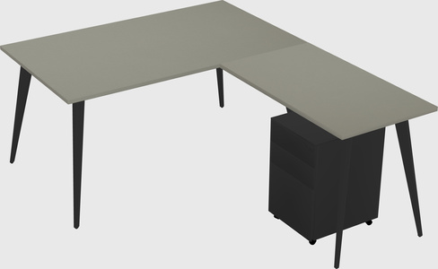 Modern L-shaped Office Desk
