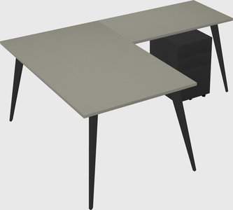 Modern l-shaped office desk