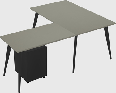 Modern l-shaped office desk