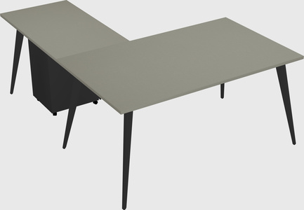Modern l-shaped office desk