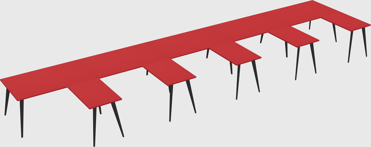 Modern l-shaped office desk