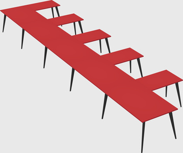 Modern l-shaped office desk