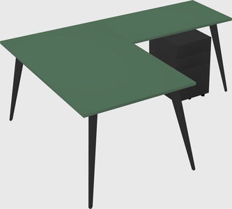 Modern l-shaped office desk