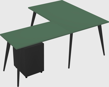 Modern l-shaped office desk
