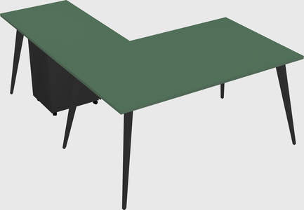 Modern l-shaped office desk