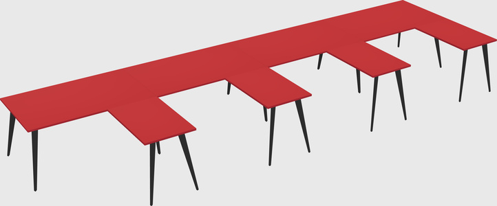 Modern l-shaped office desk