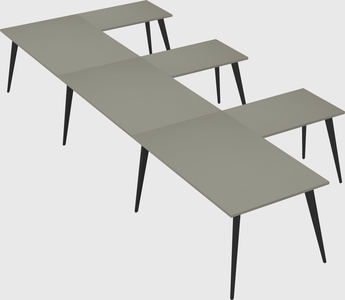 Modern l-shaped office desk
