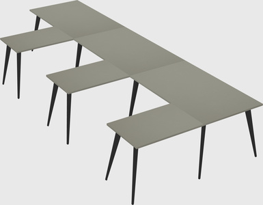 Modern l-shaped office desk