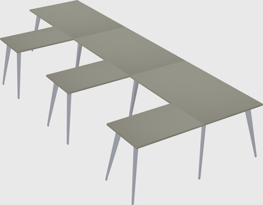 Modern l-shaped office desk