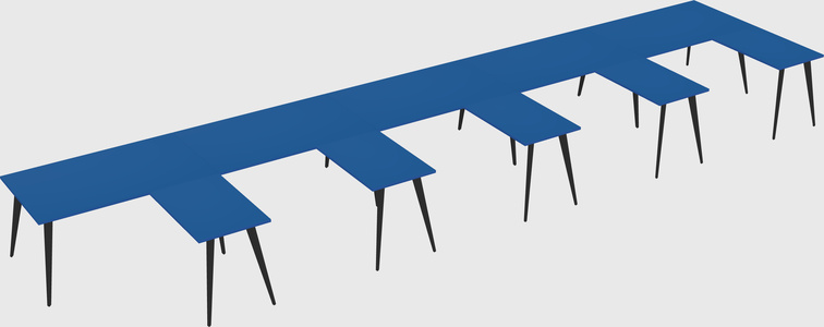 Modern l-shaped office desk