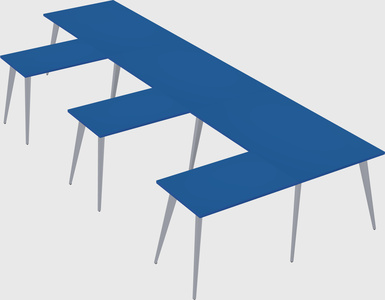 Modern l-shaped office desk