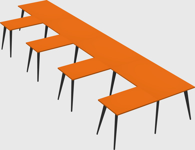 Modern l-shaped office desk