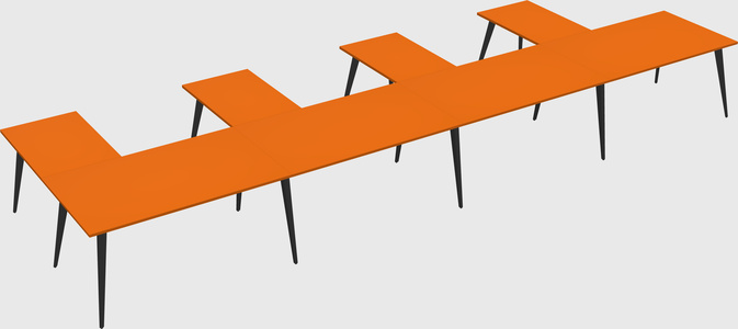 Modern l-shaped office desk
