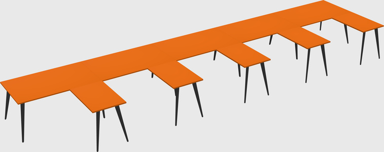 Modern l-shaped office desk