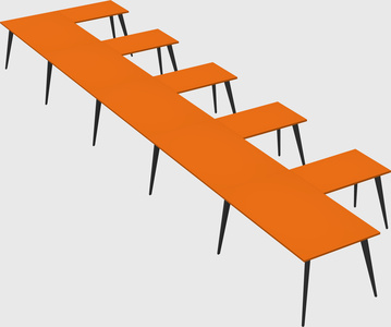 Modern l-shaped office desk