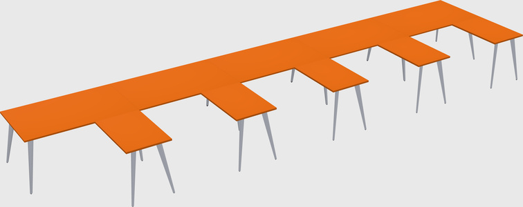 Modern l-shaped office desk