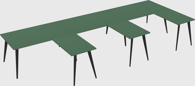 Modern l-shaped office desk