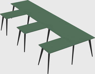 Modern l-shaped office desk