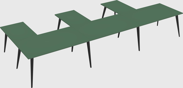 Modern l-shaped office desk