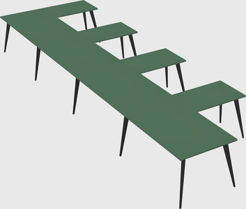 Modern l-shaped office desk