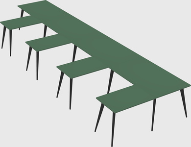 Modern l-shaped office desk