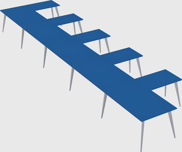 Modern l-shaped office desk