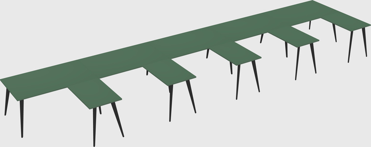 Modern l-shaped office desk