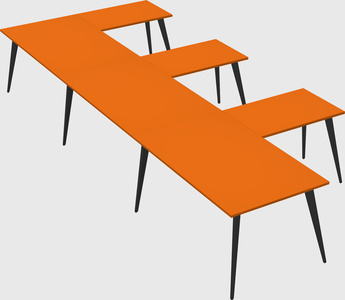 Modern l-shaped office desk