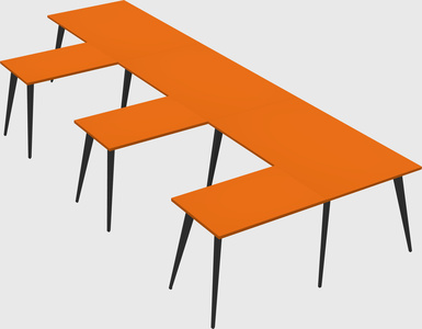 Modern l-shaped office desk