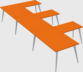Modern l-shaped office desk