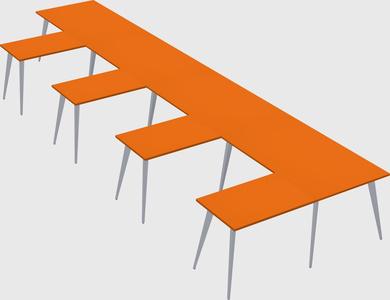 Modern l-shaped office desk