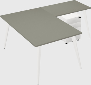 Modern l-shaped office desk