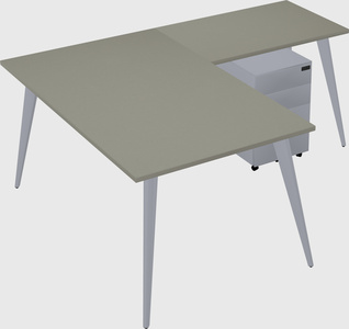 Modern l-shaped office desk