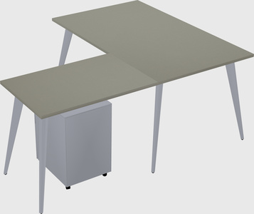 Modern l-shaped office desk