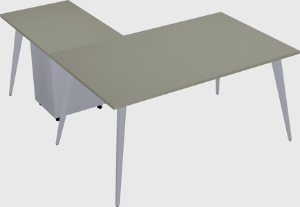 Modern l-shaped office desk