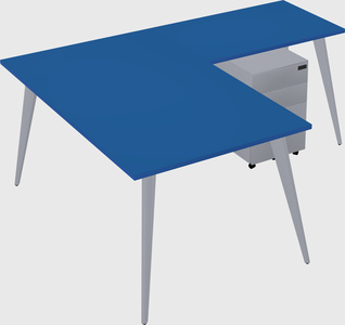 Modern l-shaped office desk