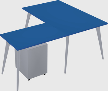 Modern l-shaped office desk
