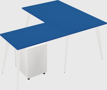 Modern l-shaped office desk