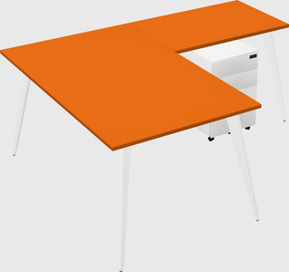 Modern l-shaped office desk