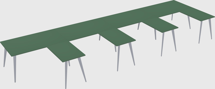 Modern l-shaped office desk