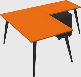 Modern l-shaped office desk
