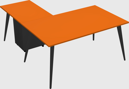 Modern l-shaped office desk