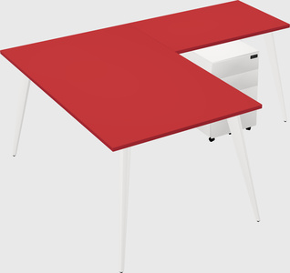 Modern l-shaped office desk