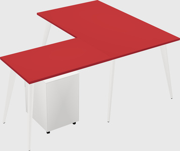 Modern l-shaped office desk