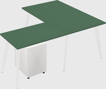 Modern l-shaped office desk