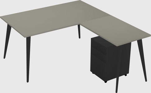 Modern L-shaped Office Desk