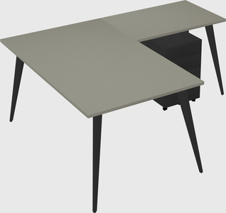 Modern l-shaped office desk