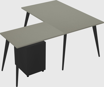 Modern l-shaped office desk