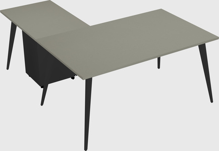 Modern l-shaped office desk