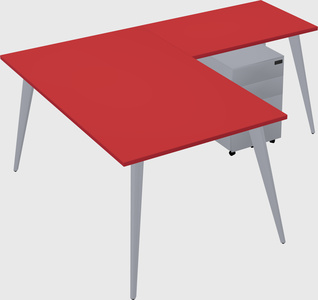 Modern l-shaped office desk